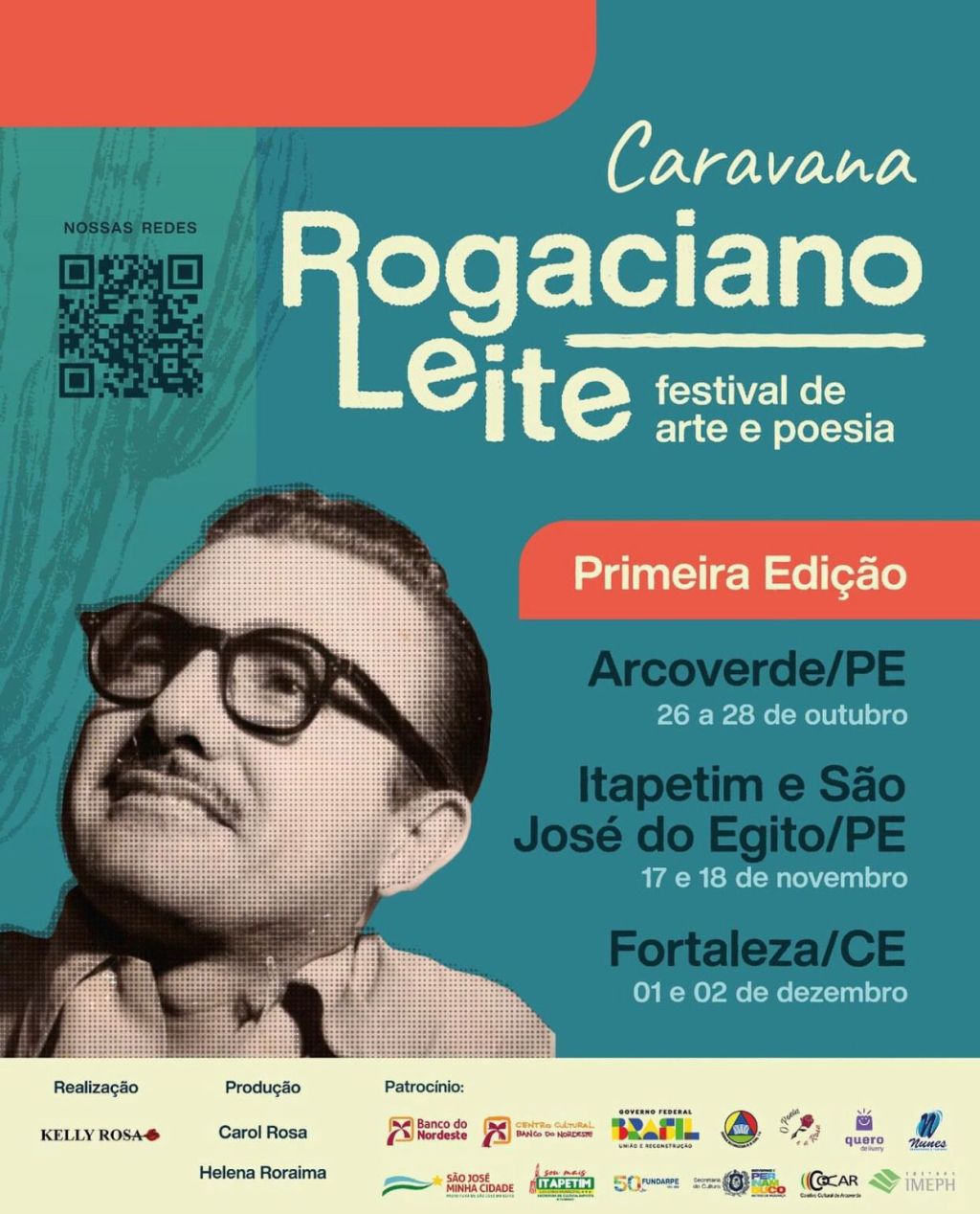 Caravana Rogaciano Leite tem início em Arcoverde e celebra o legado do poeta pernambucano com festival de música,  poesia e&nbsp;cultura