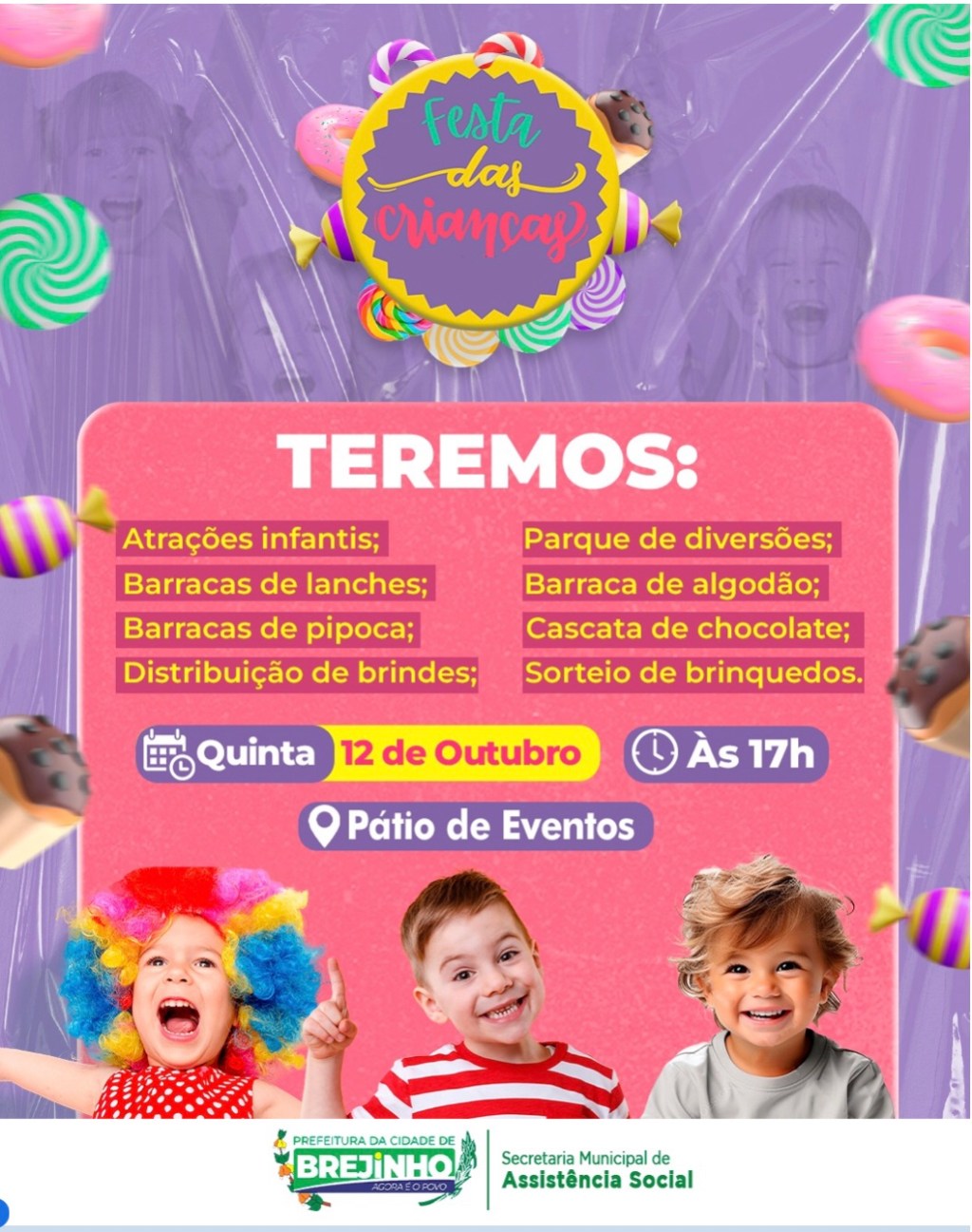 Prefeitura de Brejinho mantém tradicional festa das&nbsp;crianças