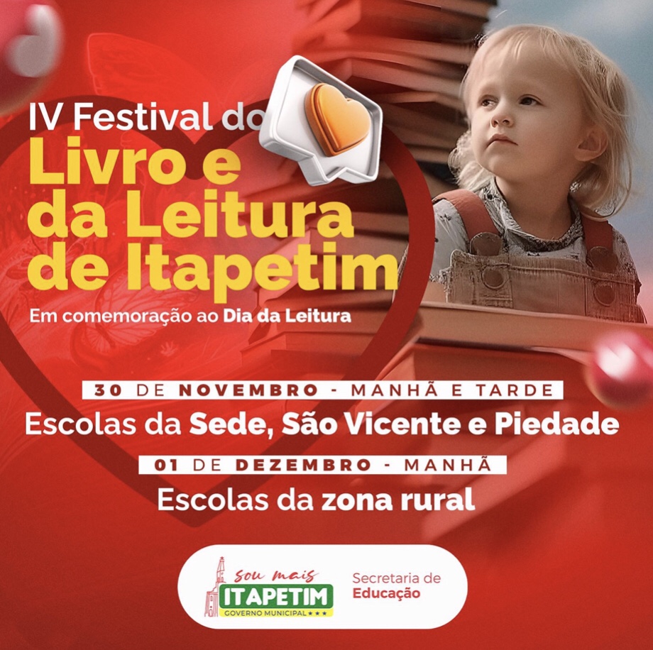 IV Festival do Livro e da Leitura de Itapetim celebra o Dia da&nbsp;Leitura