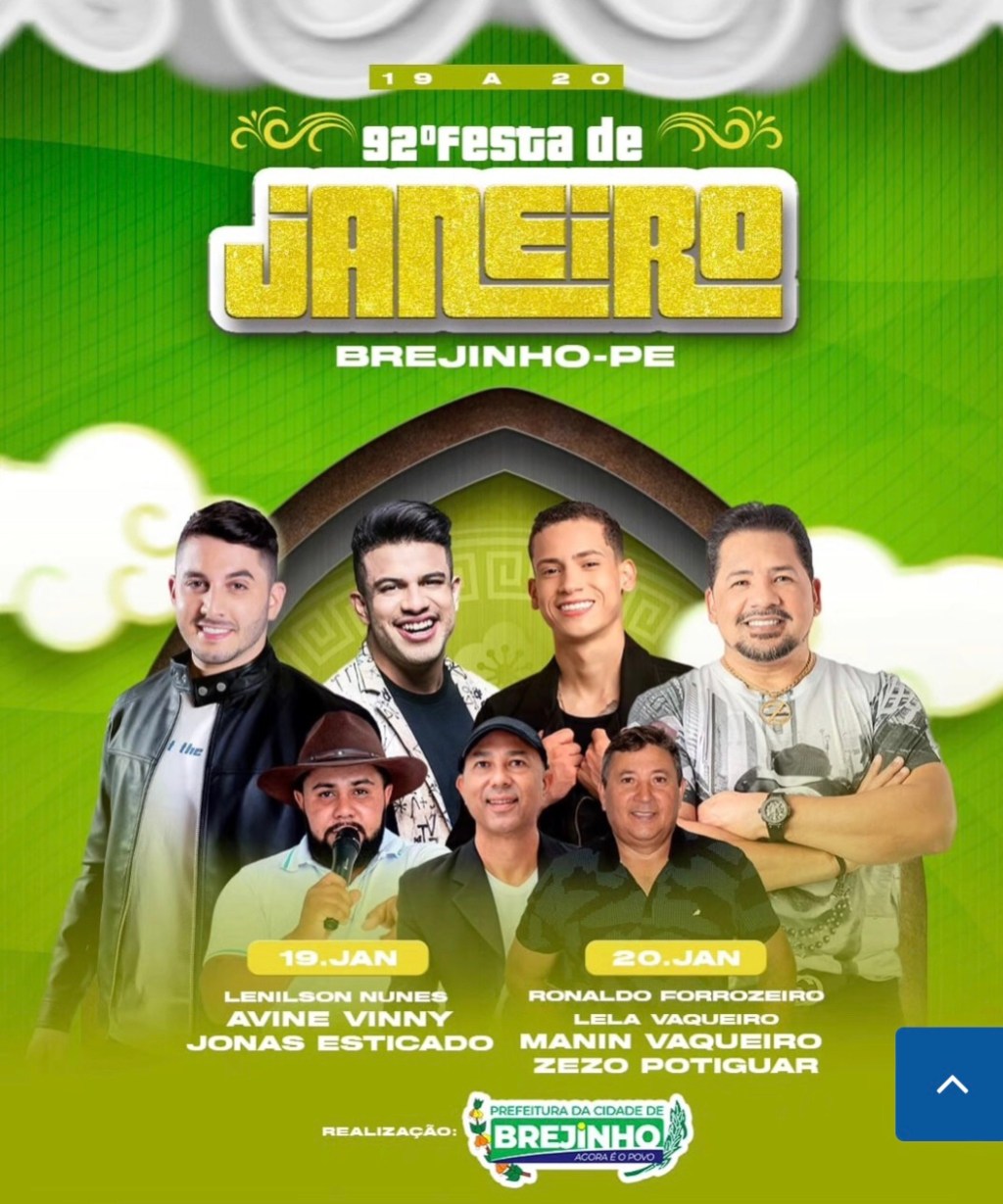92ª Festa de Janeiro em Brejinho promete agitar a&nbsp;região