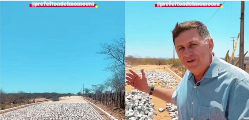 Prefeito de Itapetim visita obras de calçamento entre Pimenteira e&nbsp;Piedade