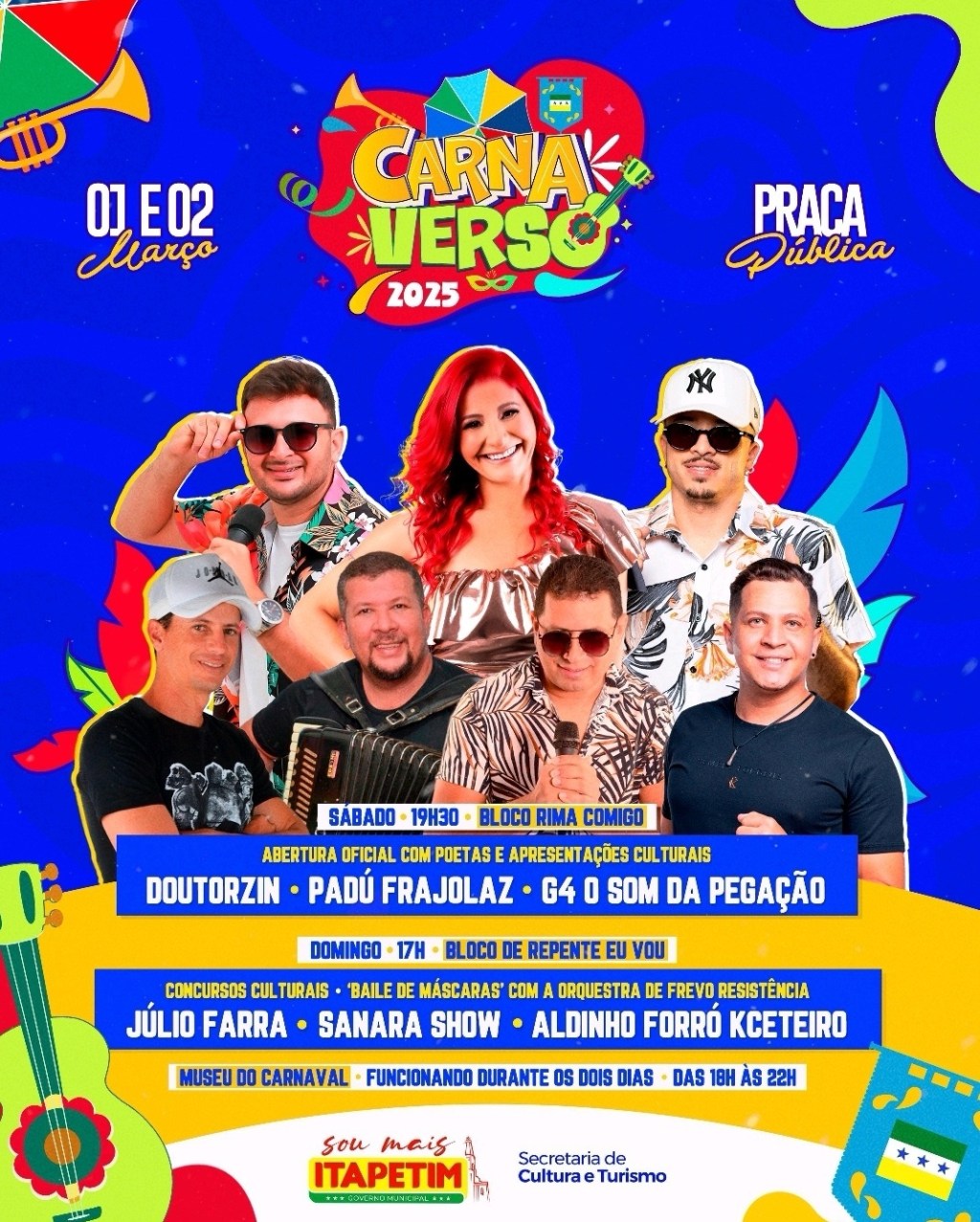 Prefeitura de Itapetim divulga programação oficial do CarnaVerso&nbsp;2025