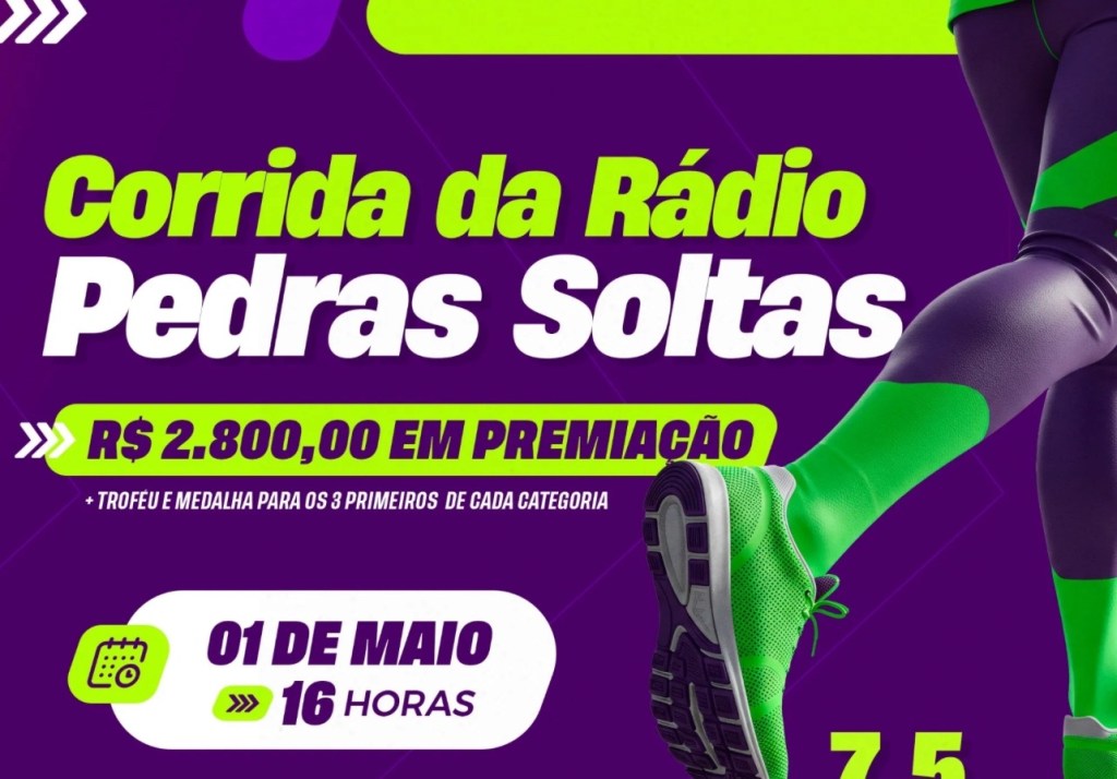 Corrida da Rádio Pedras Soltas abre inscrições e movimenta Itapetim no feriado de 1º de&nbsp;Maio