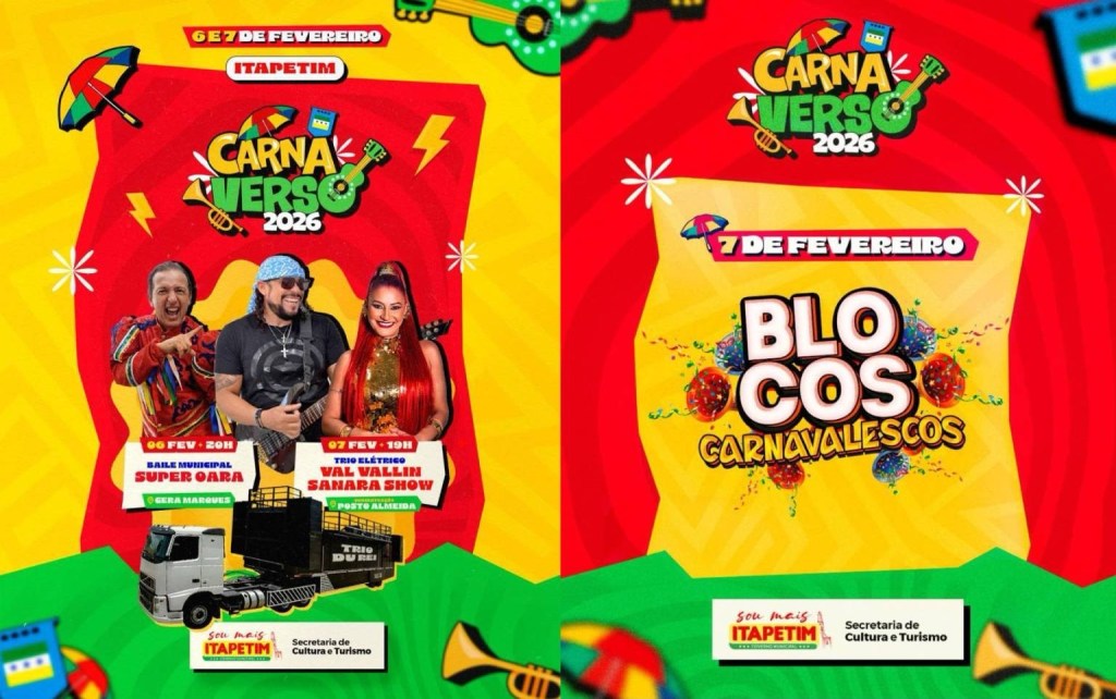 Itapetim divulga programação oficial do Carnaverso&nbsp;2026