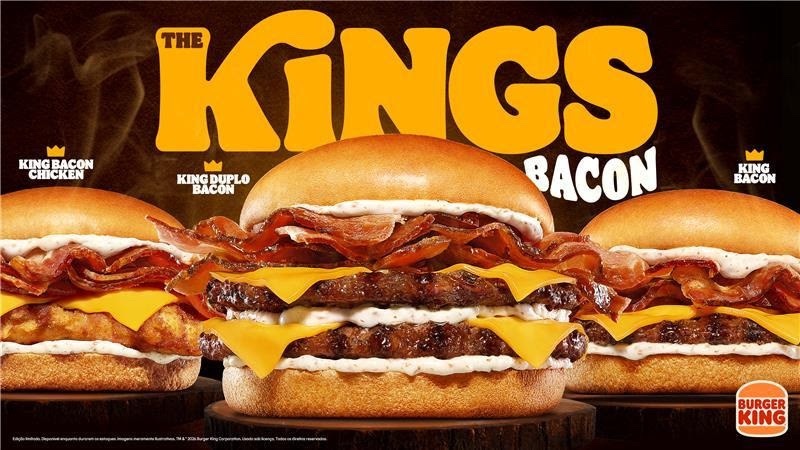 Burger King lança nova linha premium “The Kings&nbsp;Bacon”