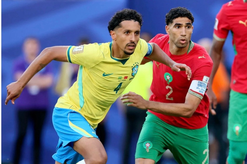 Vini Jr. brilha com golaço, mas Brasil fica no empate diante de Marrocos na estreia do&nbsp;Mundial