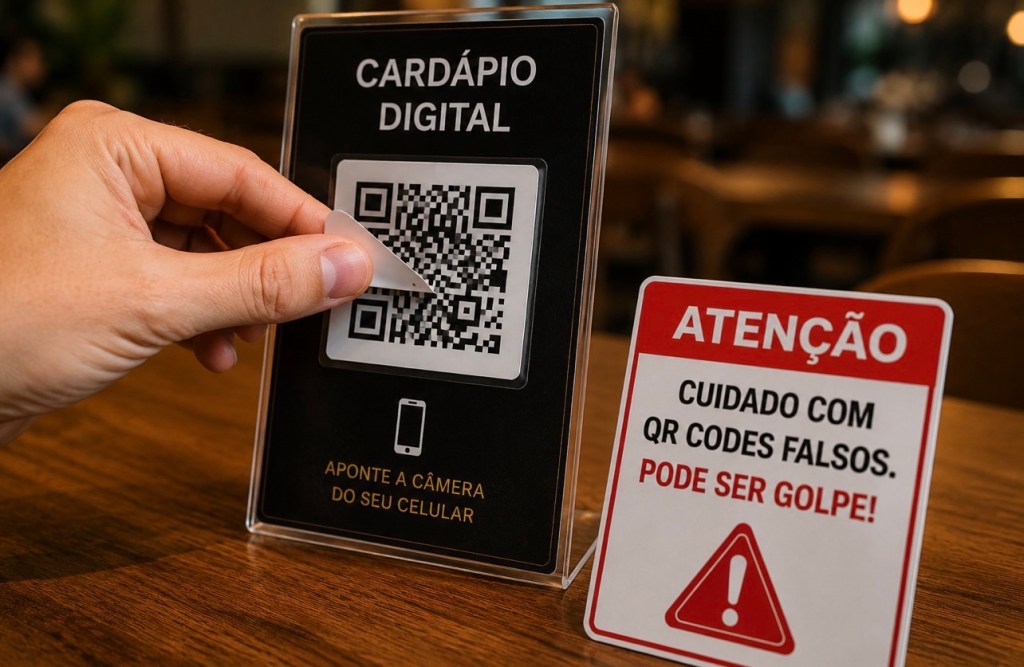 Golpe do QR Code em cardápios digitais acende alerta em&nbsp;restaurantes