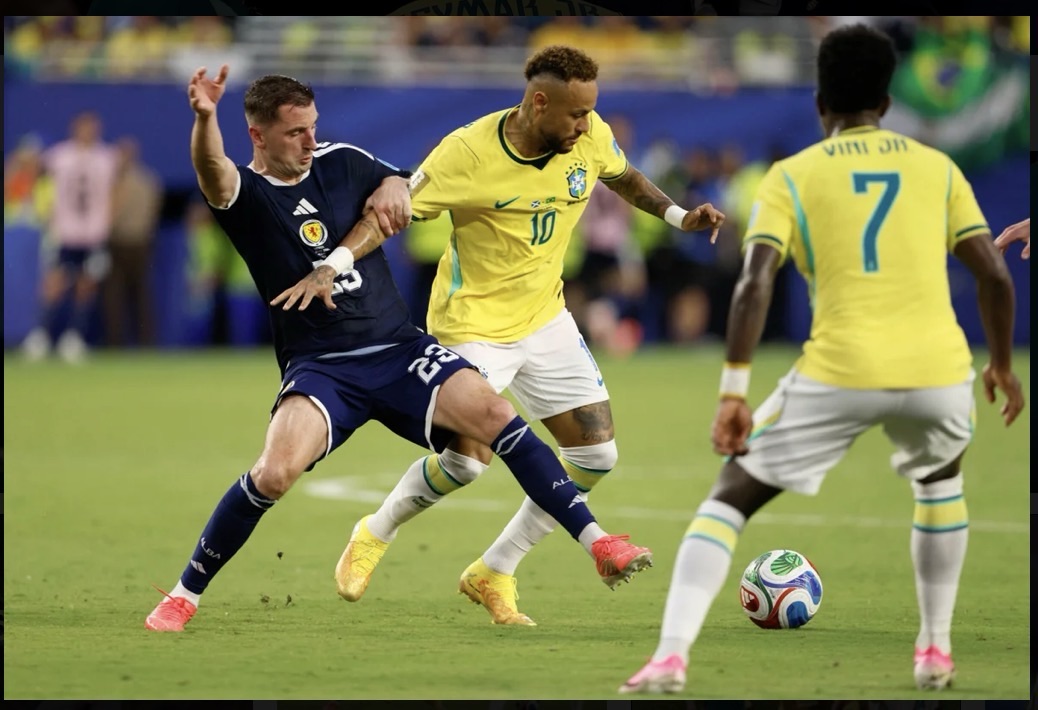 Com brilho de Vini Jr. e volta de Neymar, Brasil bate Escócia na Copa do Mundo